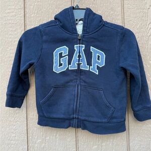 GAP baby GAP Boys Navy Blue Full Zip Hoodie Long Sleeve Size 5 Years